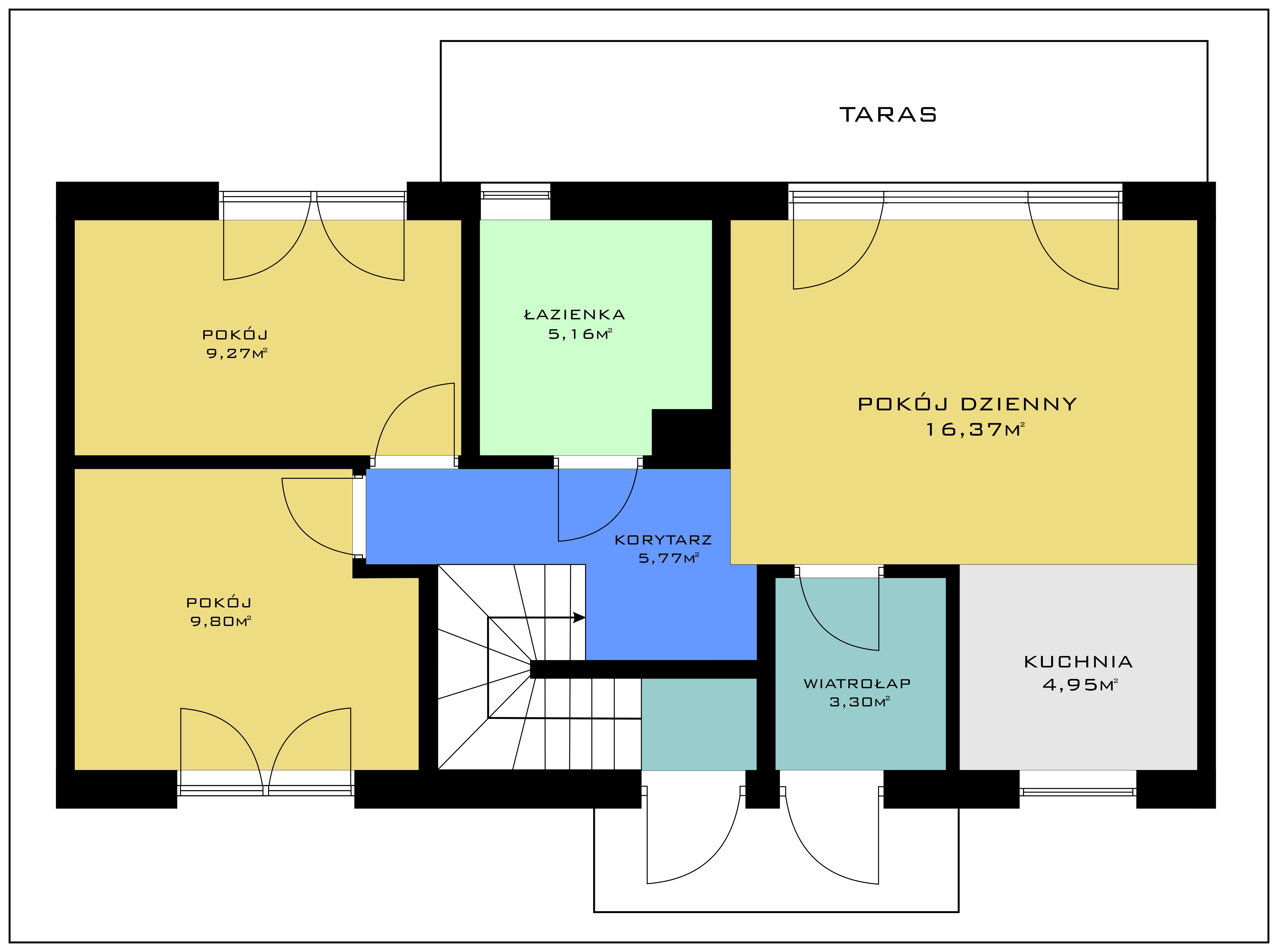 Rzut 2D mieszkania L1