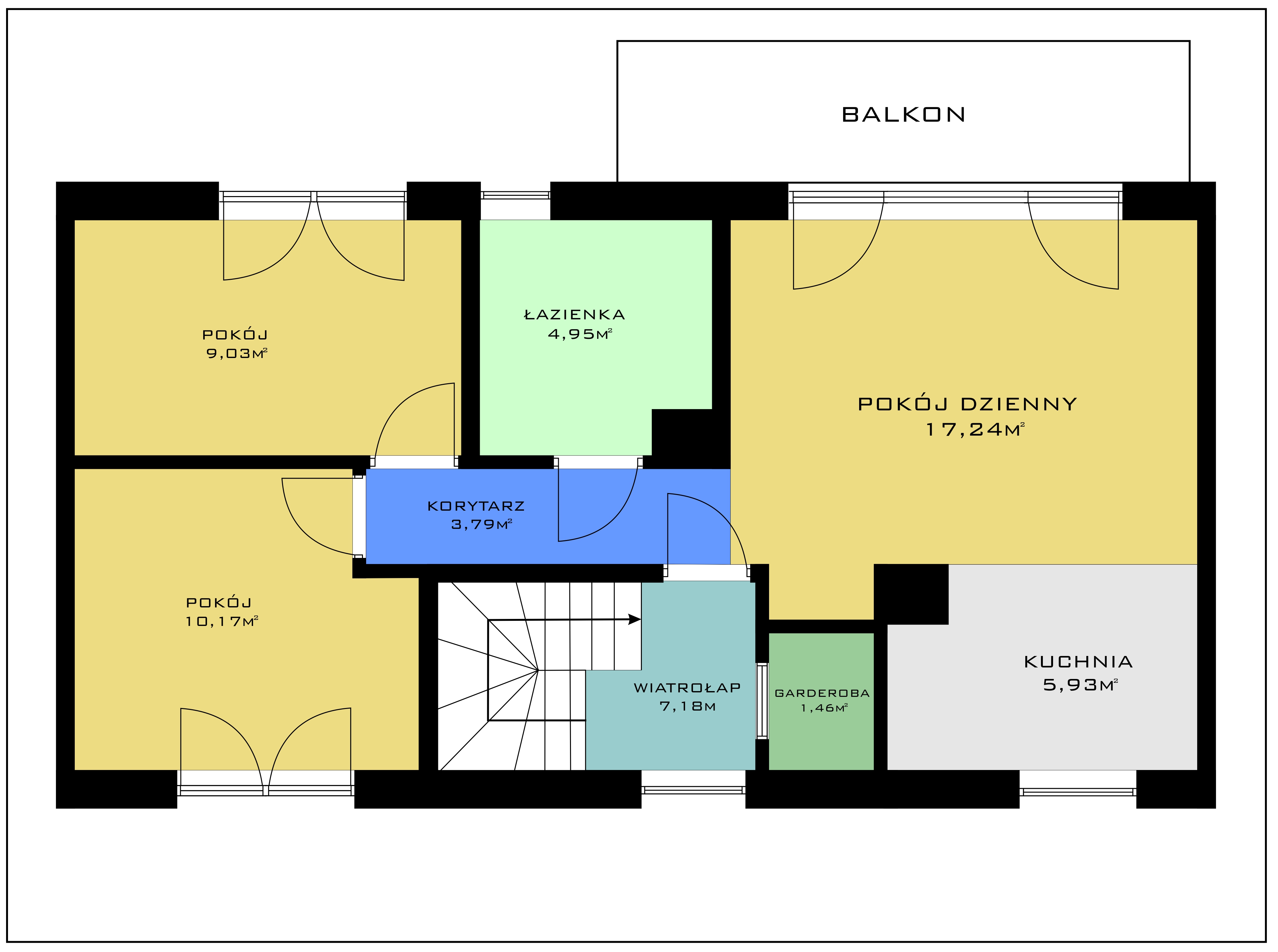 Rzut 2D mieszkania L2